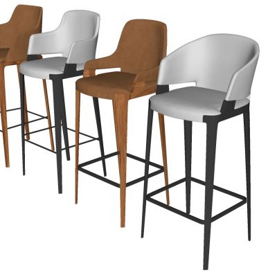 现代北欧金属吧台凳椅