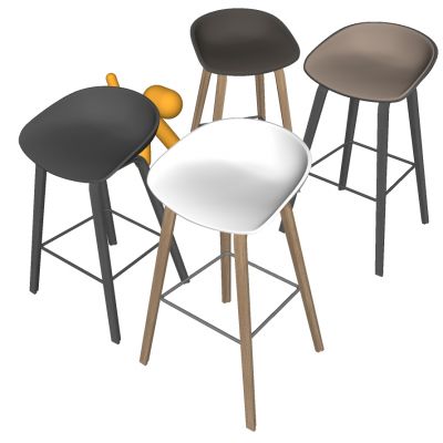 现代北欧金属吧台凳椅