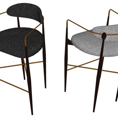 北欧现代金属吧台吧椅