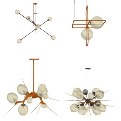 现代轻奢铁艺吊灯