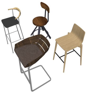 北欧现代实木吧台吧椅