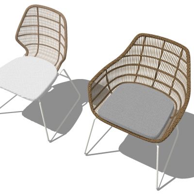 户外藤编编织休闲椅