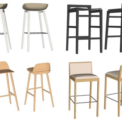现代北欧金属吧台凳椅