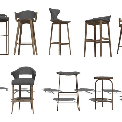 北欧现代简约吧台椅