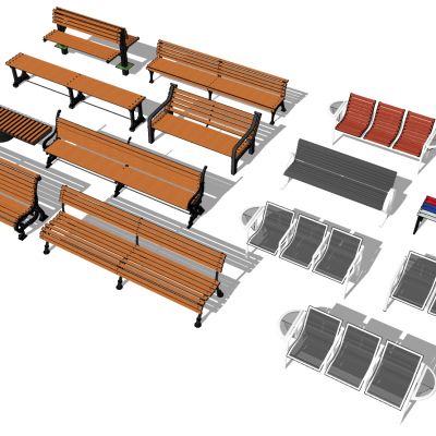 现代欧式法式室外户外实木休闲等候椅