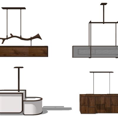 新中式树枝吊灯
