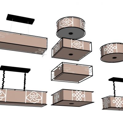中式金属吸顶灯吊灯