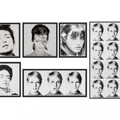 现代人物黑白画框挂画装饰画