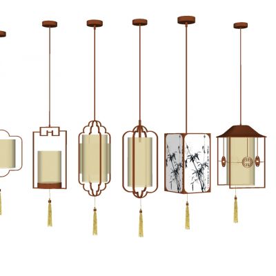 新中式吊灯组合