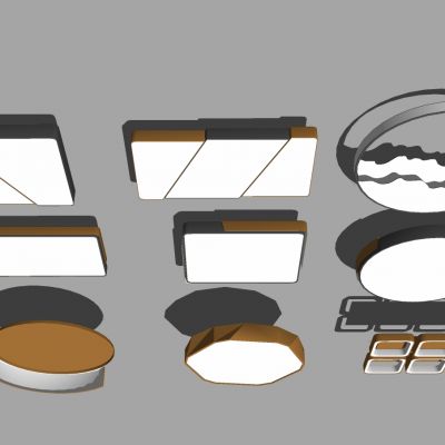 现代金属吸顶灯组合