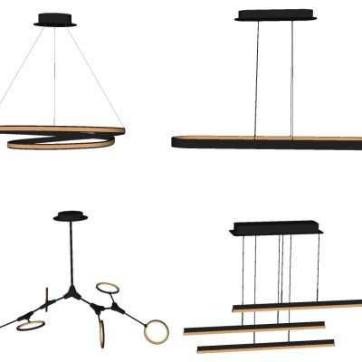 现代金属吊灯组合