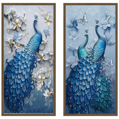 孔雀装饰挂画