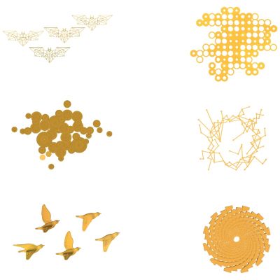 新中式床头背景墙金属墙饰挂饰挂件