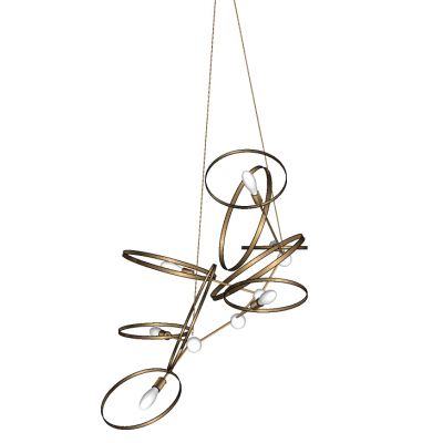 现代轻奢金属异形灯泡吊灯