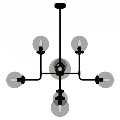 现代工业风玻璃球吊灯