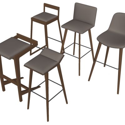 现代北欧金属吧台凳椅