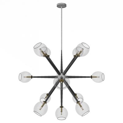 现代工业风玻璃球吊灯