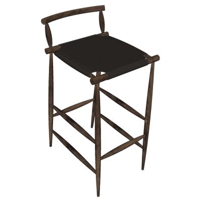 工业风实木单椅