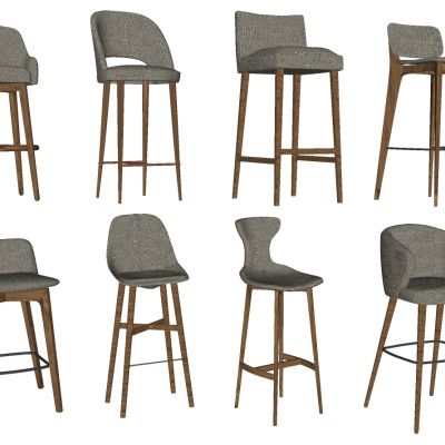 现代北欧金属吧台凳椅