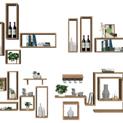 北欧墙饰隔板吊柜装饰架摆件饰品