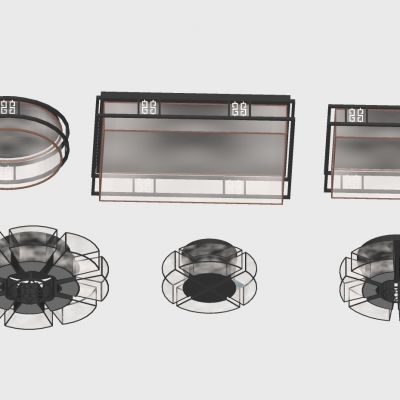 新中式吸顶灯组合