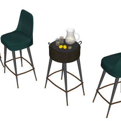 现代北欧金属吧台凳椅