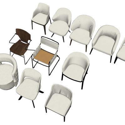 现代欧式法式简约布艺单人沙发椅