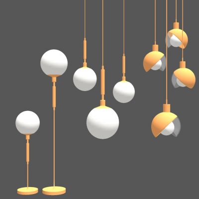 北欧金属灯泡吊灯台灯