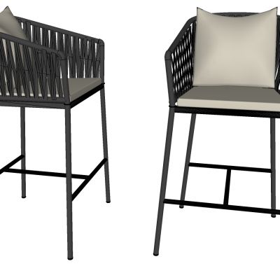 现代实木简约吧台椅