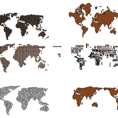 金属世界地图图案墙饰挂饰挂件