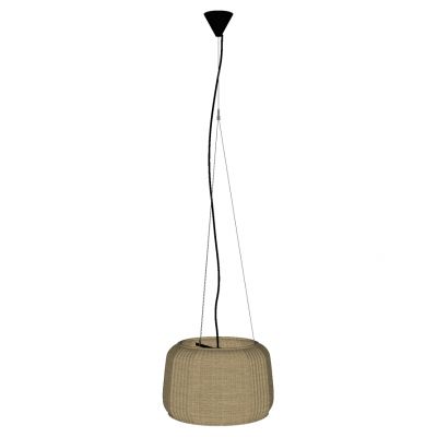 现代新中式藤编编织条吊灯