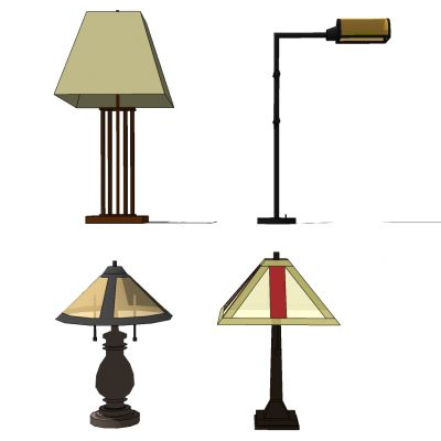 新中式金属台灯落地灯