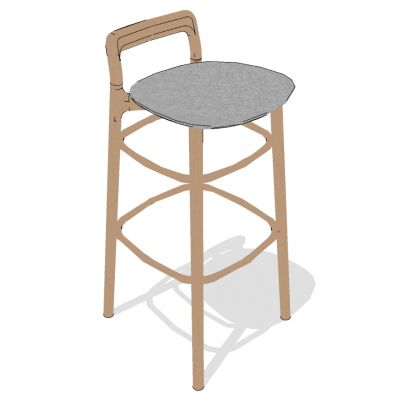 现代实木酒吧椅