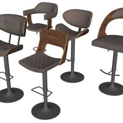 现代北欧金属吧台凳椅