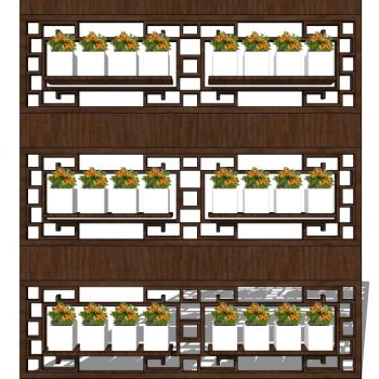 现代垂直绿化植物绿植墙植物墙花架