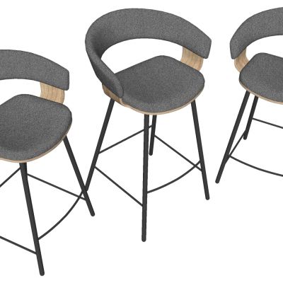 现代北欧金属吧台凳椅