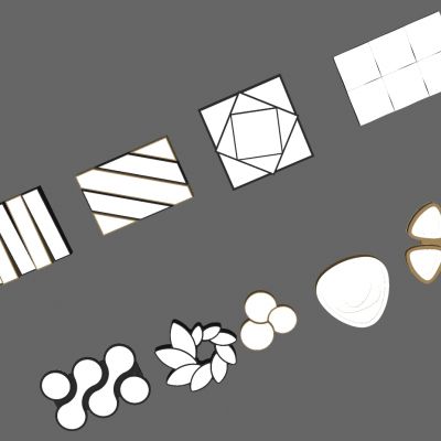 现代几何创意吸顶灯组合