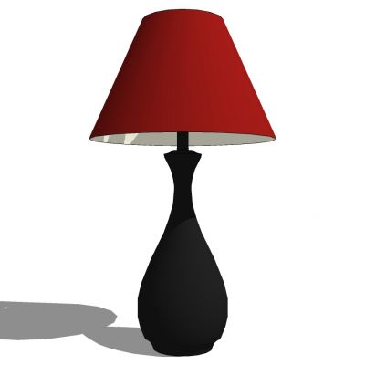 现代简约陶瓷台灯SU模型