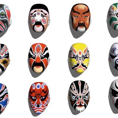 中式京剧脸谱墙饰挂饰挂件