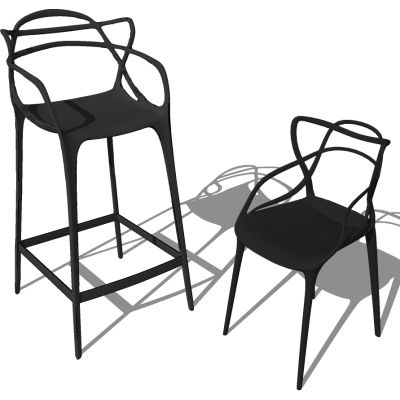 现代意大利krtell金属铁艺餐椅