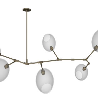 现代玻璃罩吊灯