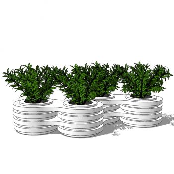 现代植物盆栽花钵花盆花槽