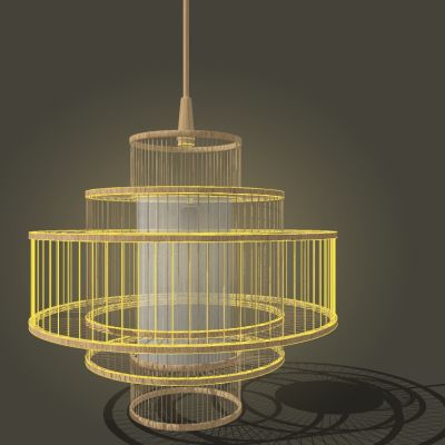 新中式东南亚民宿编织藤编吊灯