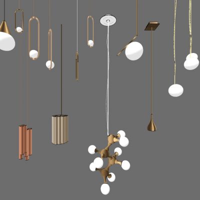 现代简欧式金属异形小吊灯