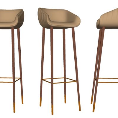 现代北欧金属吧台凳椅