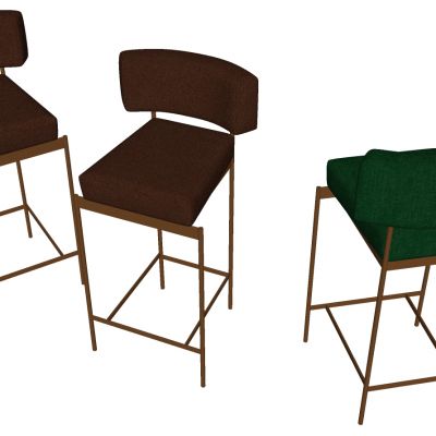 现代北欧金属吧台凳椅