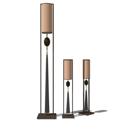 新中式落地灯SU模型