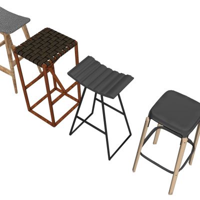 工业风北欧现代吧台吧椅