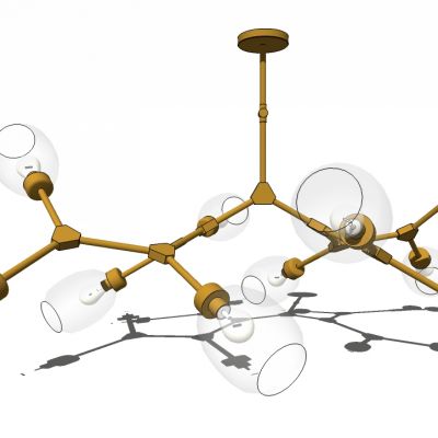 现代工业风玻璃球吊灯