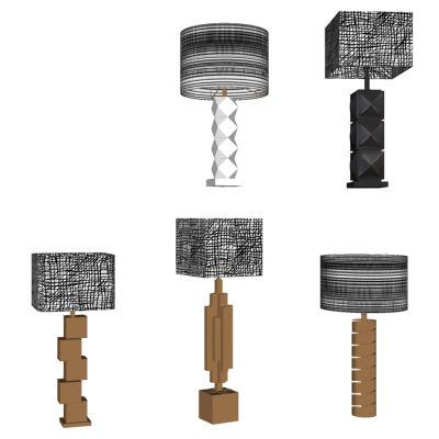 简欧式金属台灯组合